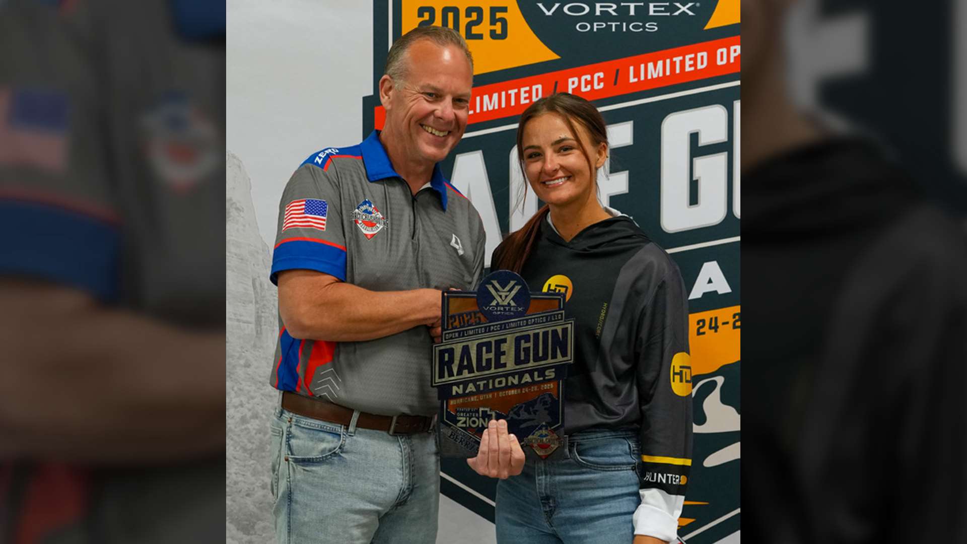 Practical shooter Brennah Gaston and Jake Martens of USPSA in 2025