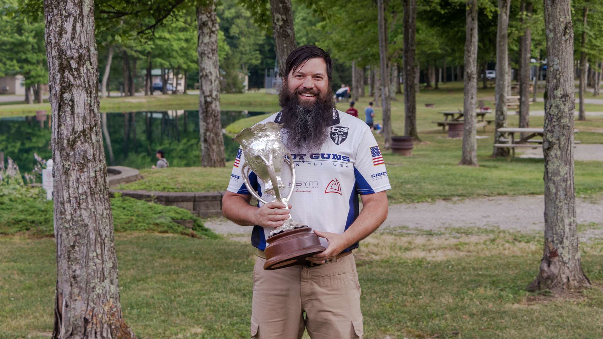 Jon Shue w/Harrison Trophy