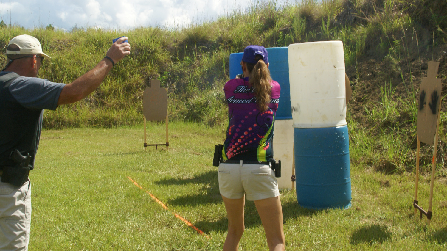 Well Armed Woman team member Natasja Brant competes in IDPA Carry Optics