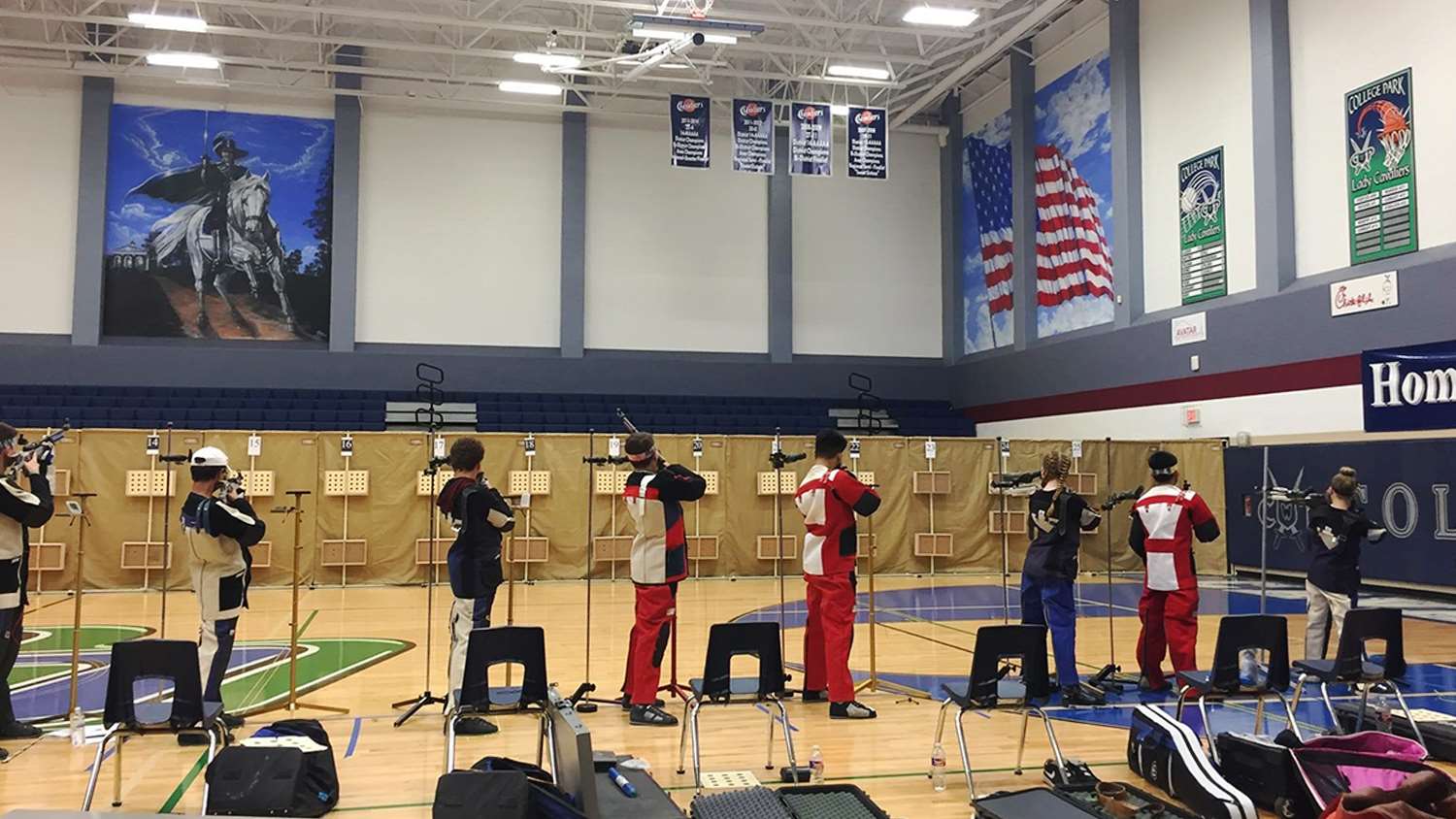 Anne White and the Winston Churchill High School Rifle Team