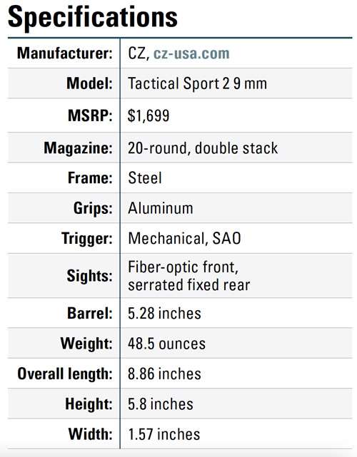 CZ TS 2 specification chart