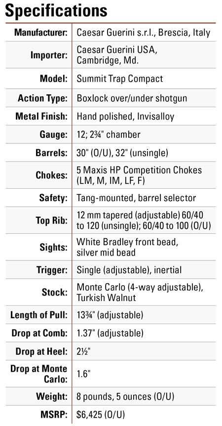 CG Summit Trap Compact Specifications