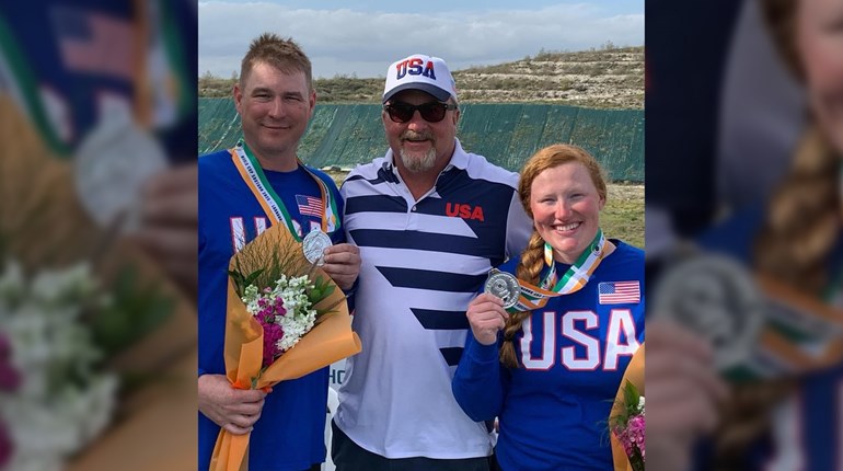 USA Shooting: Glenn Eller, Alicia Gough Capture ISSF World Cup Mixed Team Trap Silver Medal | An NRA Shooting Sports Journal