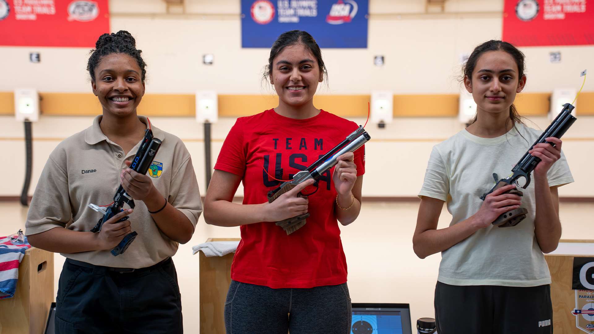 Women’s Air Pistol podium