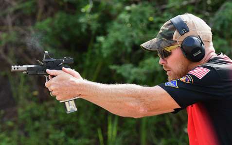 Shannon Smith shooting pistol