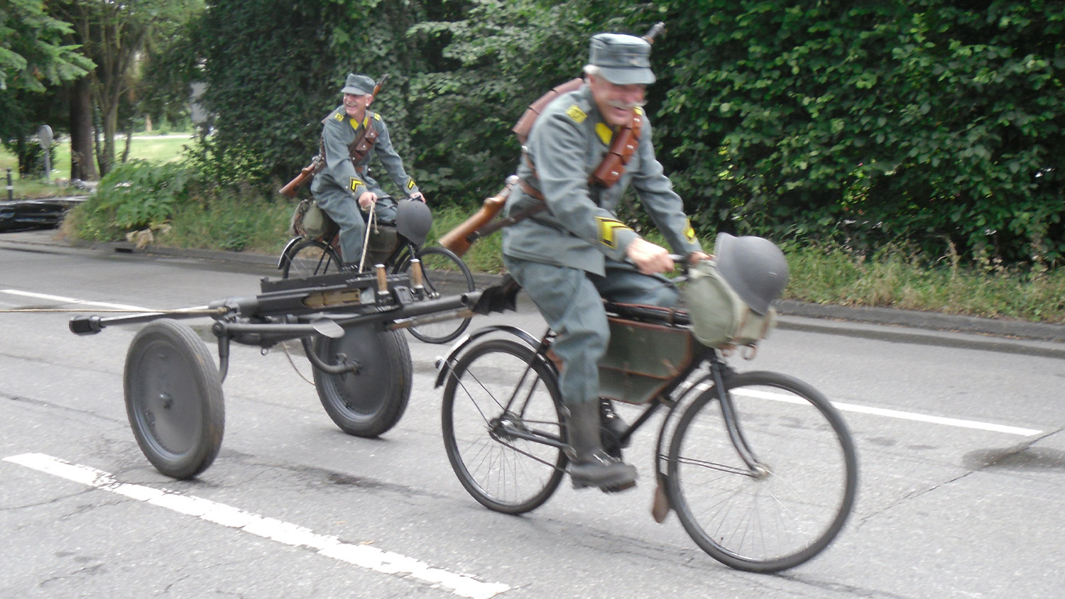 Bicycle troops with K31 rifles