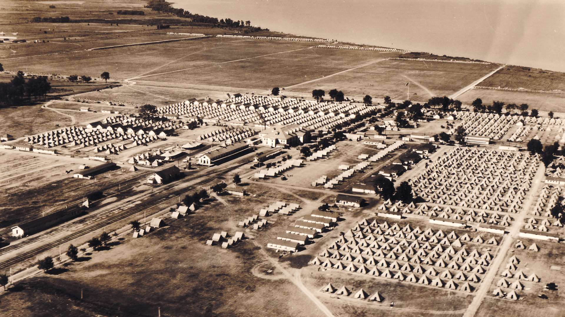 Camp Perry, Ohio, from the air in 1929