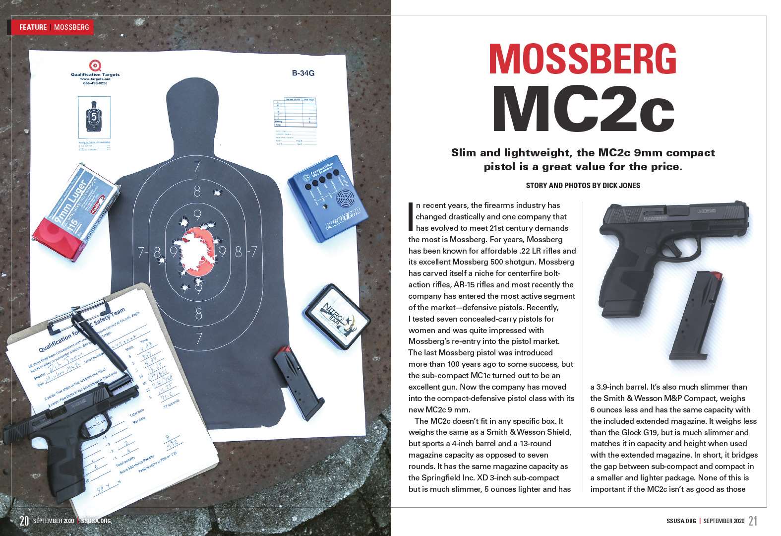 Mossberg MC2c compact 9mm pistol