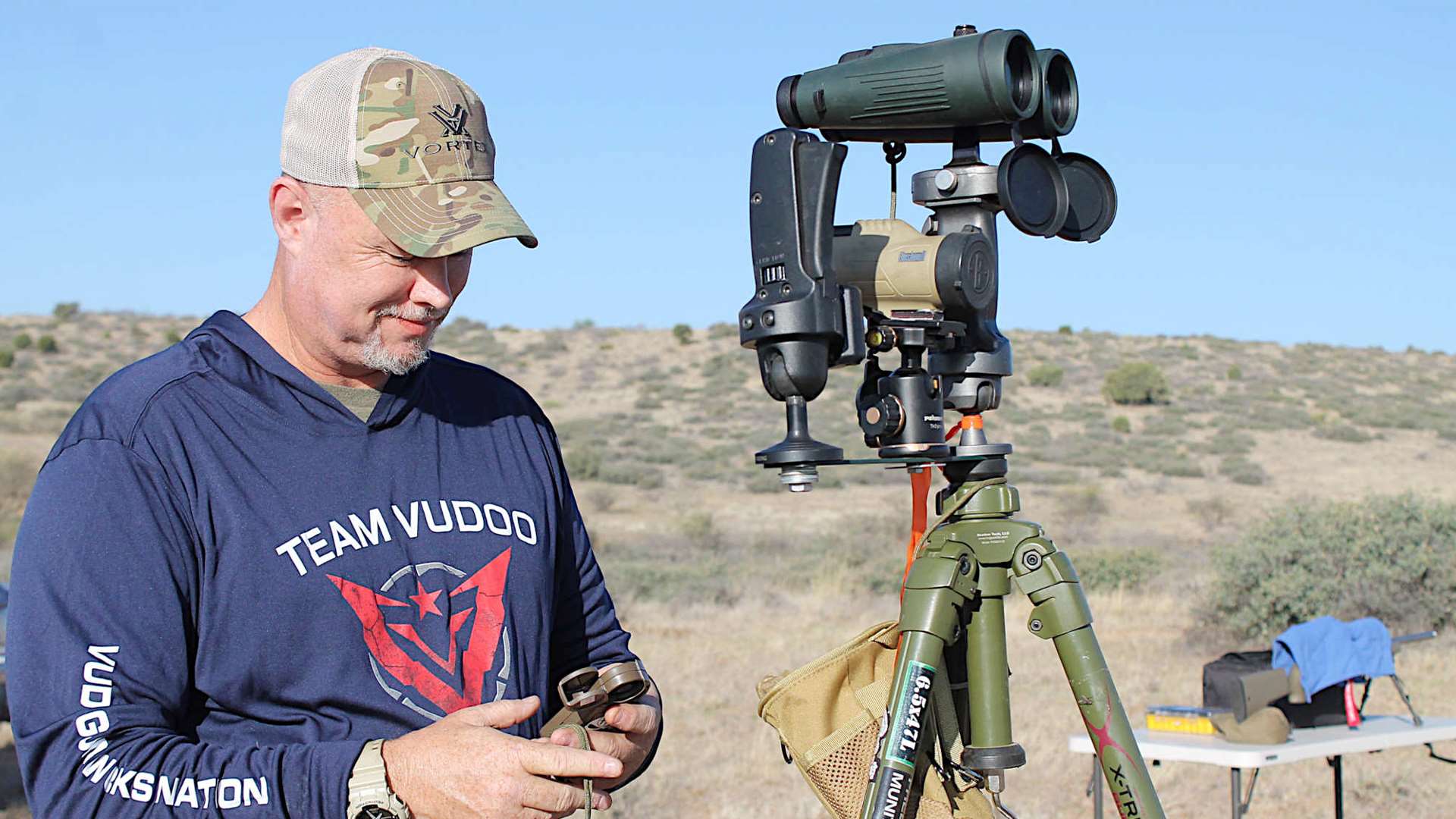 Shane with binoculars, Prescott Precision Shooters