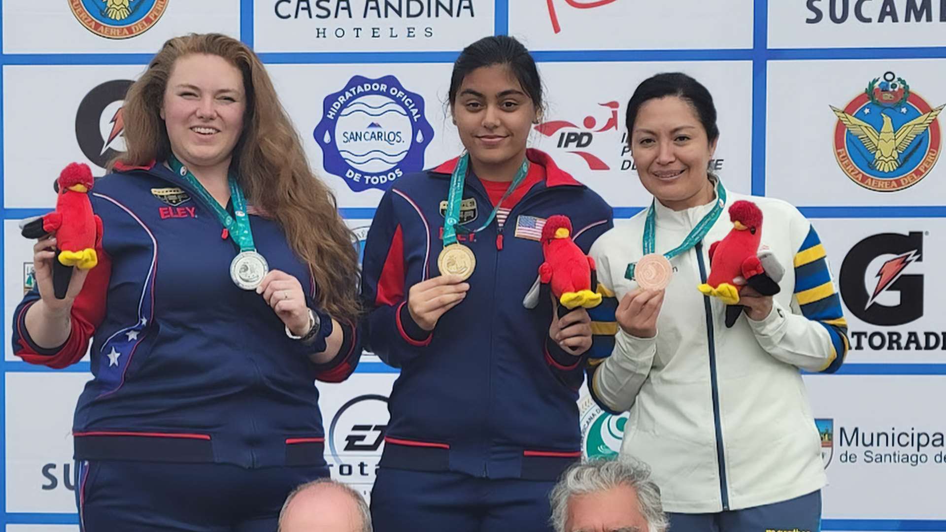 US pistol athletes in Peru