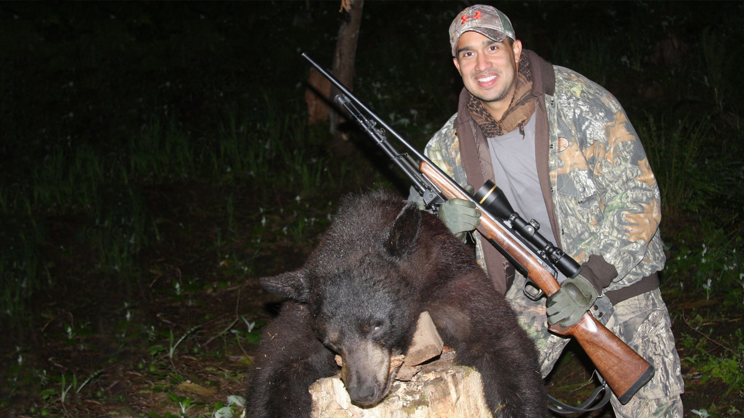 Raymond Soto with bear
