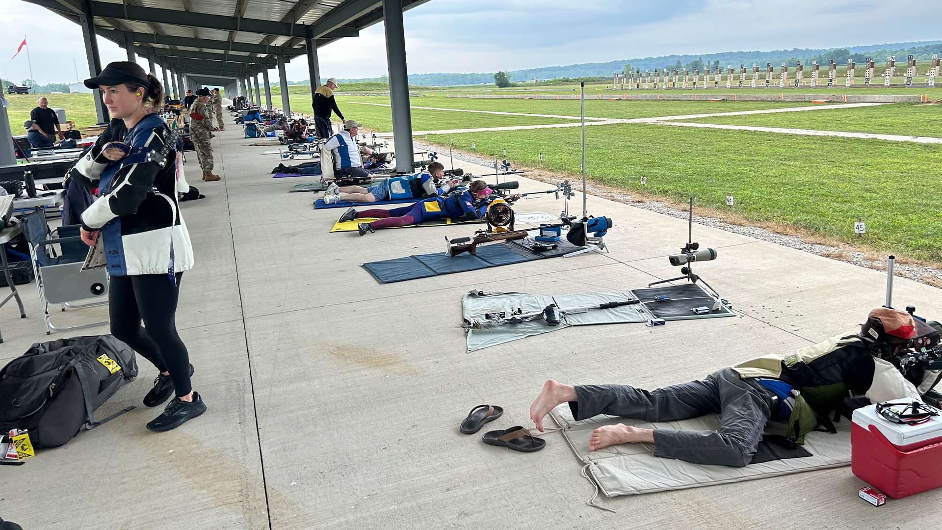 Sarah Beard at smallbore range
