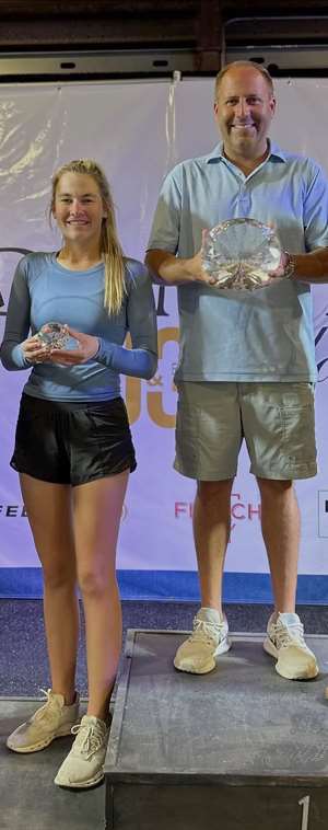 Madison Sharpe &amp; Brandon Powell on the podium
