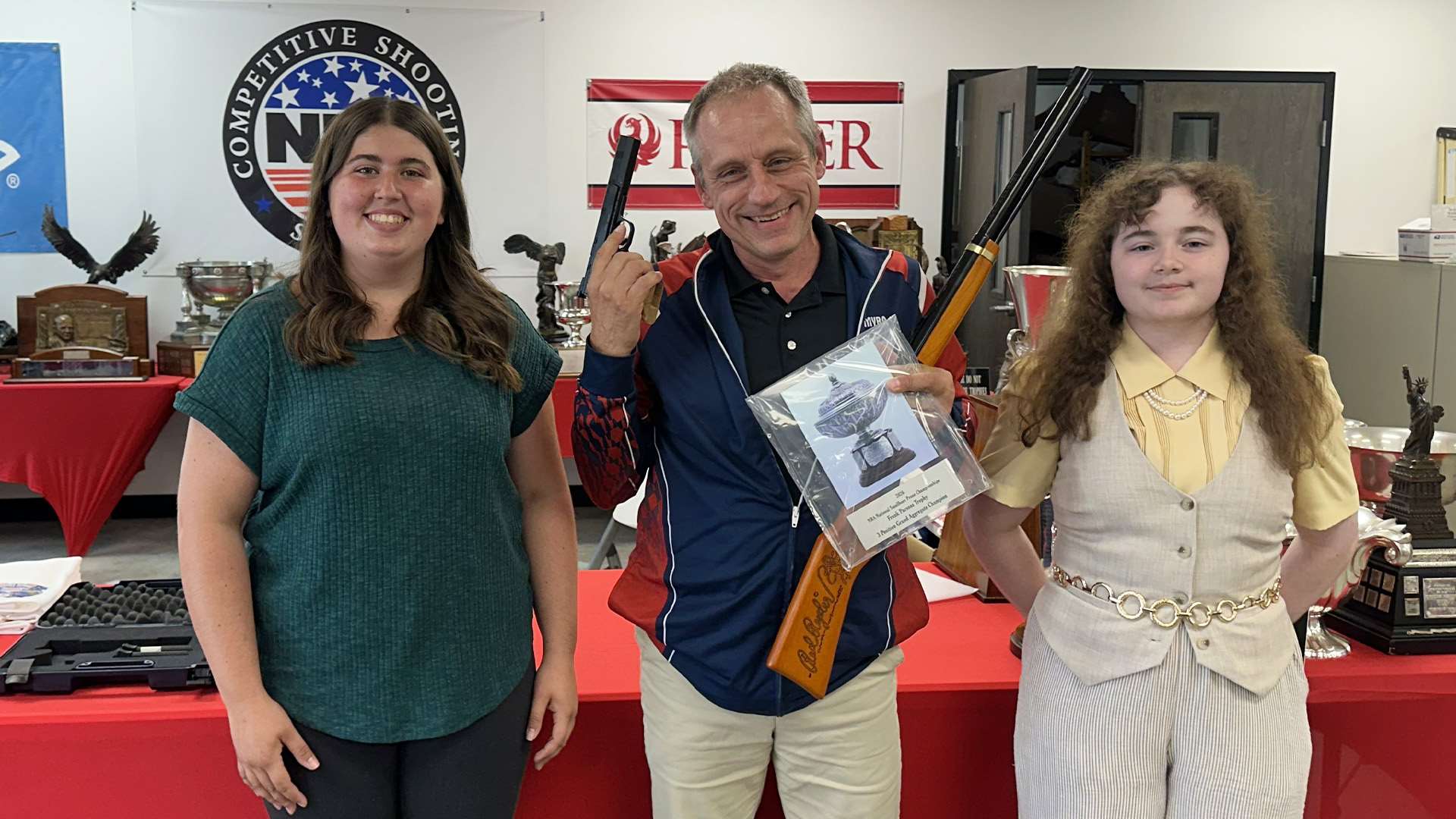 Top three finishers in 2026 NRA Smallbore 3-Position Championship grand aggregate