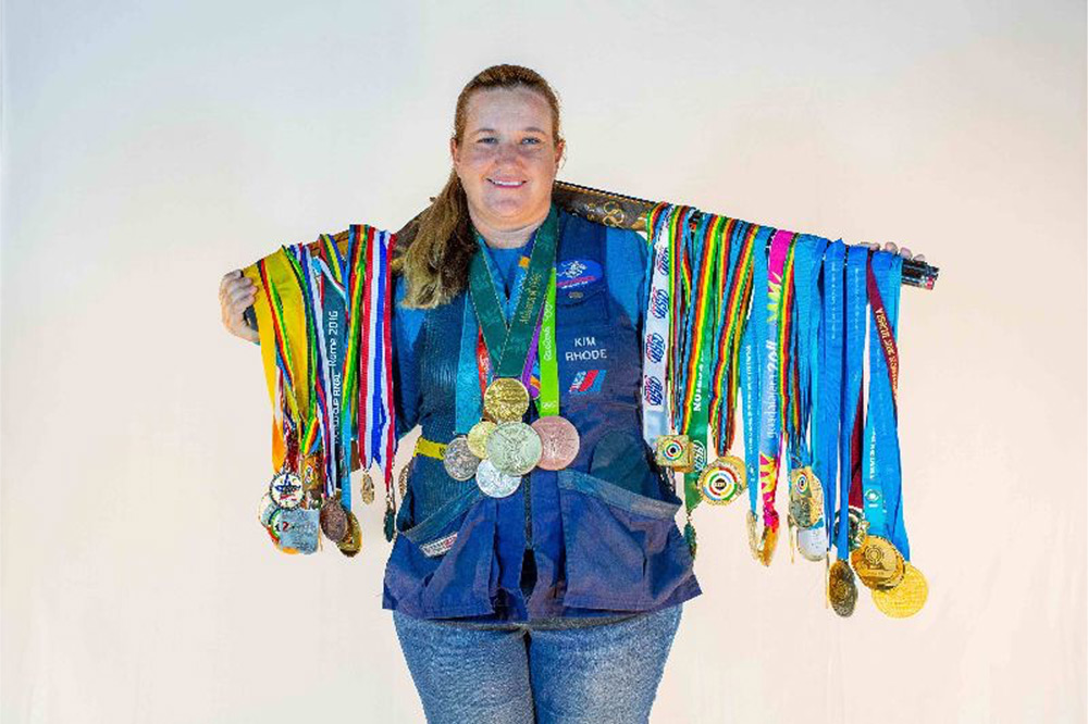 Kim Rhode with medals