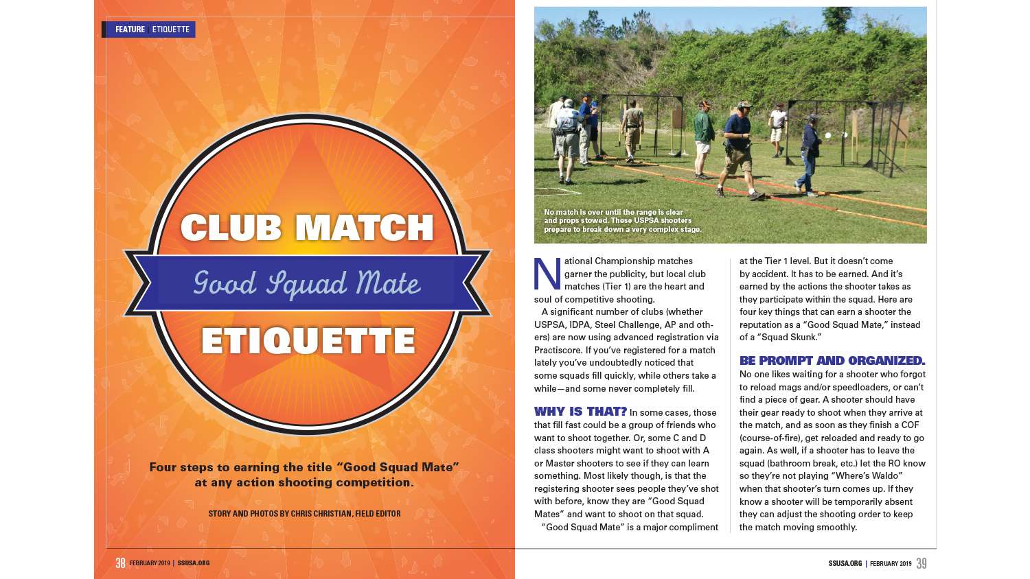 Club Match Etiquette | Chris Christian | www.SSUSA.org