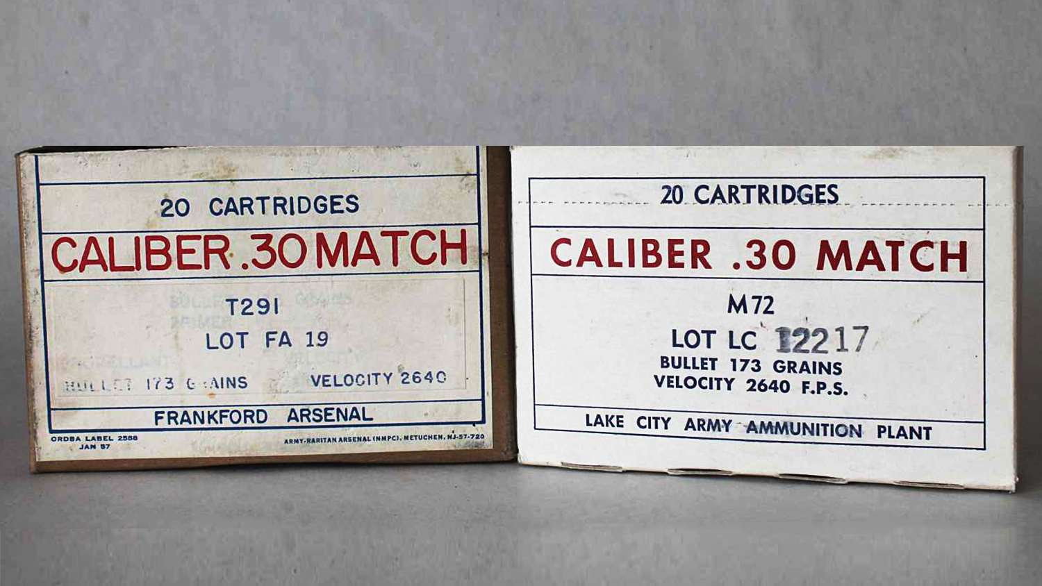 M72 Match Load Boxes