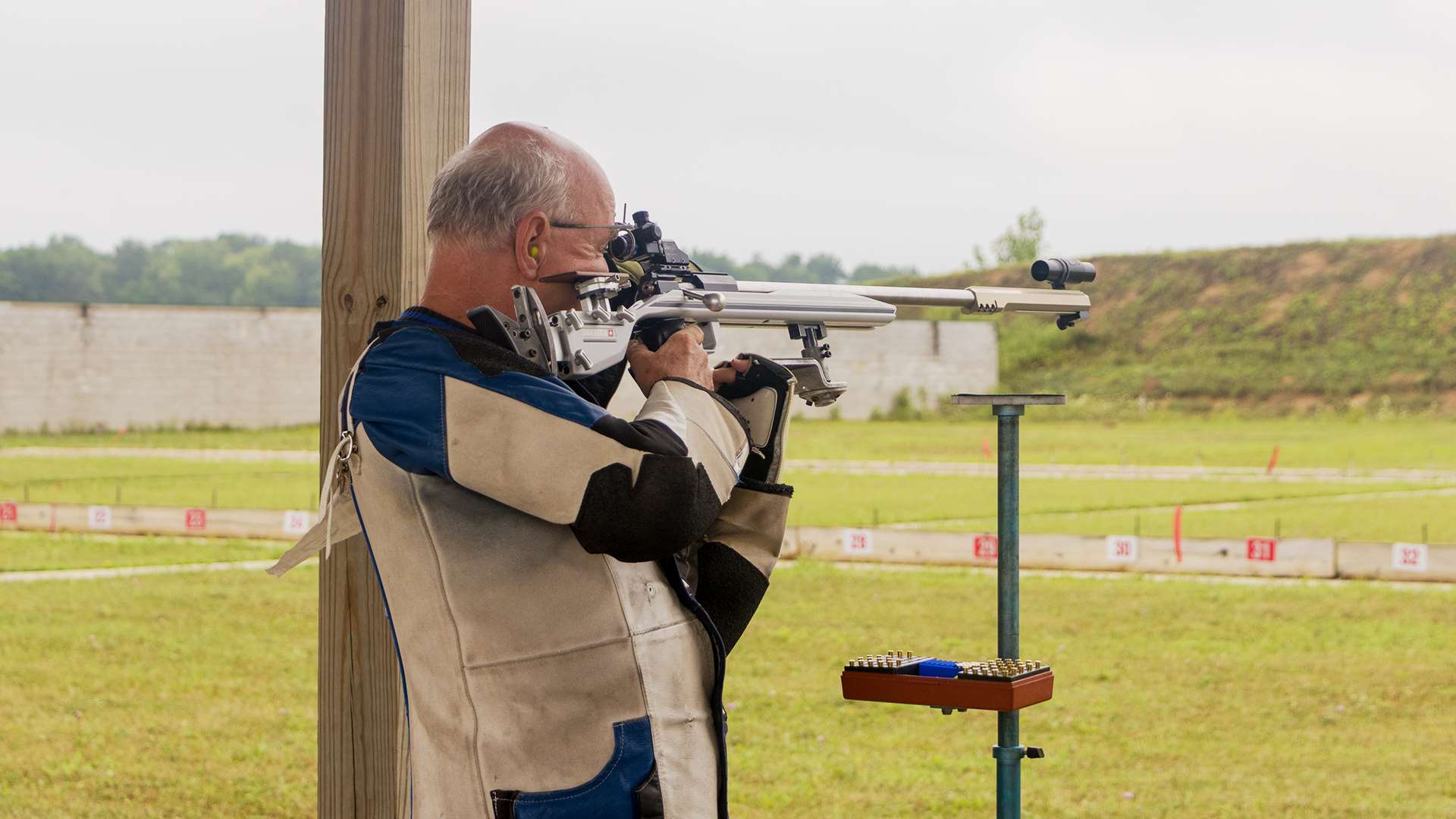 Mike O&#x27;Connor with rifle