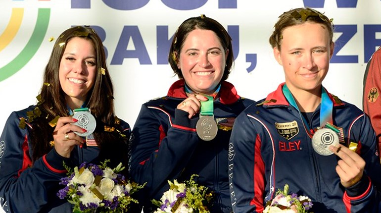 ISSF World Cup Baku: Team USA Wins Women’s Skeet Team Silver Medal | An NRA Shooting Sports Journal