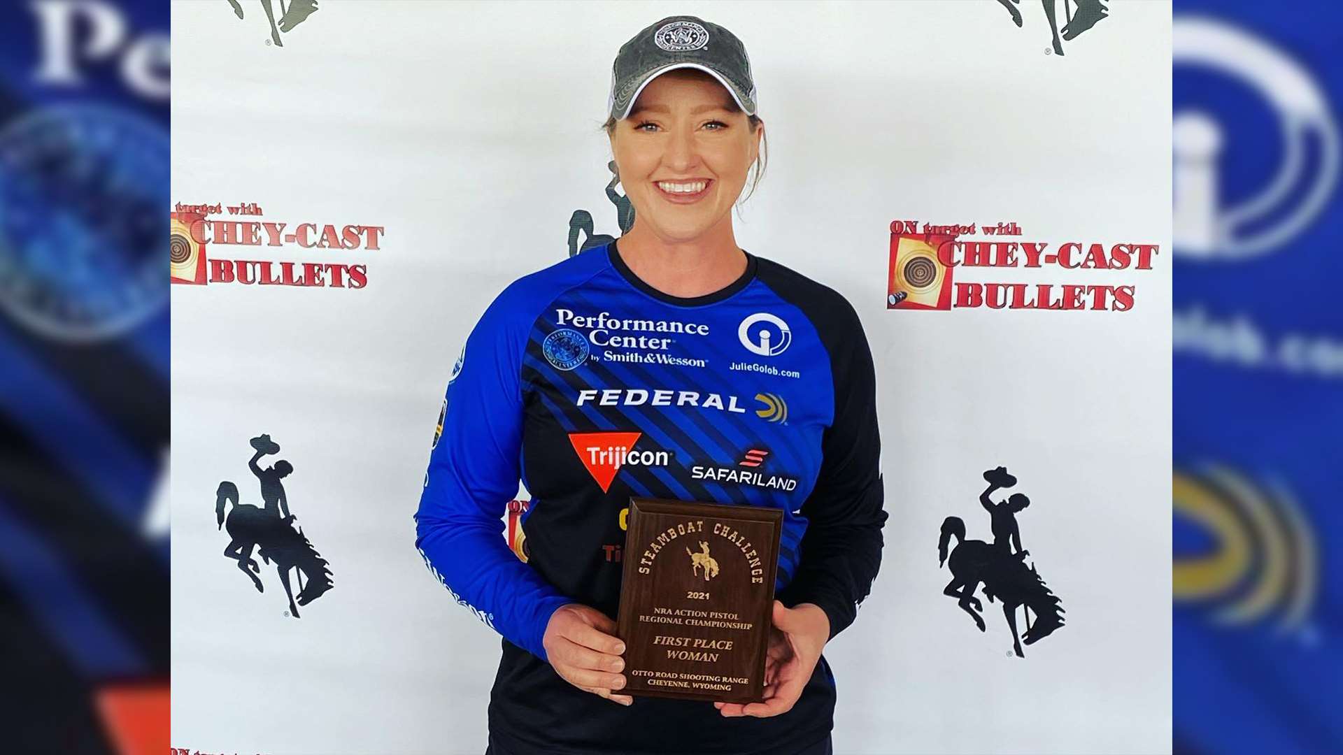 Julie Golob with plaque