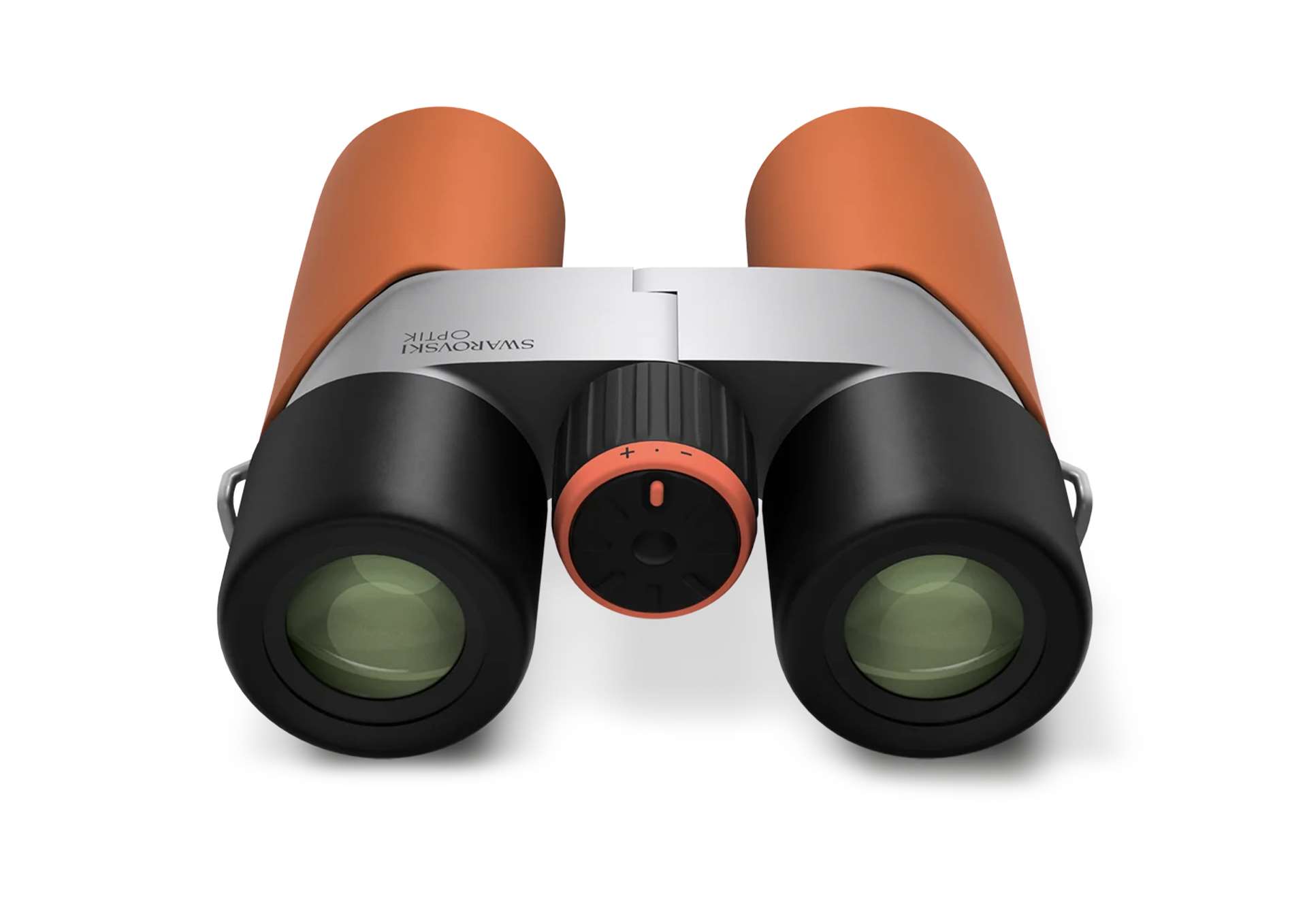 Swarovski Optik CL Companion 8x30 binocular in Desert Orange showing compact housing and twist-in eyecups