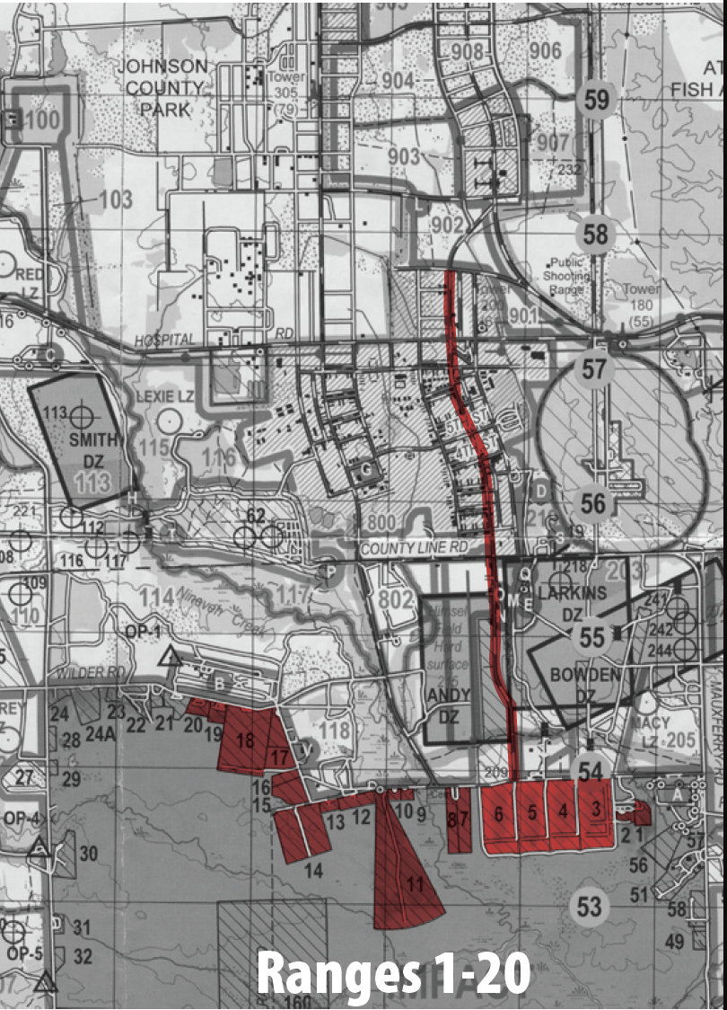 Camp Atterbury range map | 2024 NRA World Shooting Championship