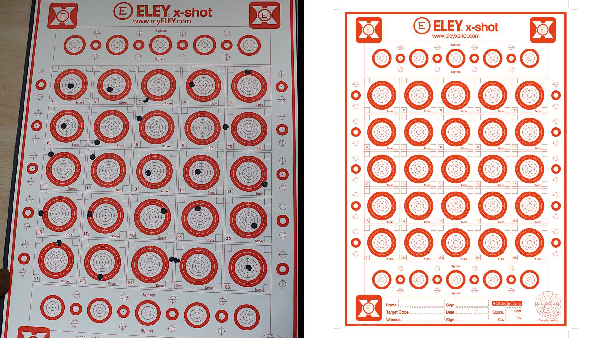 Eley X-Shot target