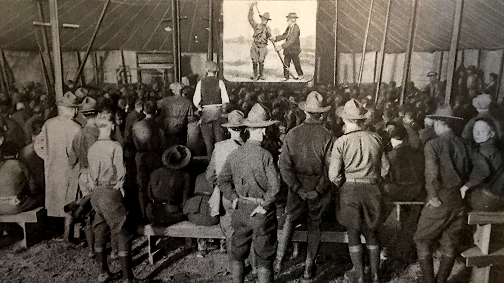 Motion pictures at Camp Perry circa 1911