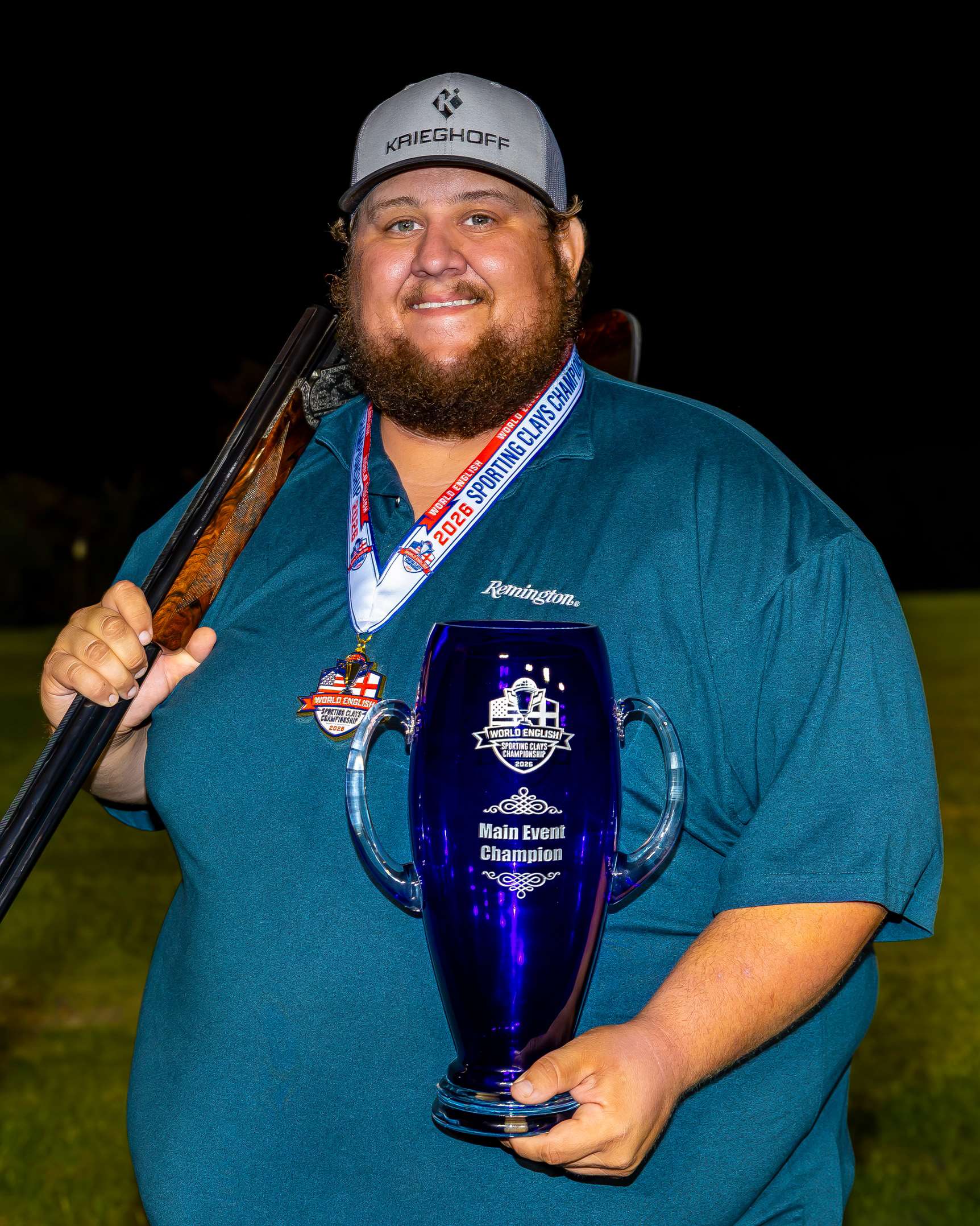 Braxton Oliver, 2026 World English Sporting Clays champion at the National Shooting Complex in San Antonio, Texas