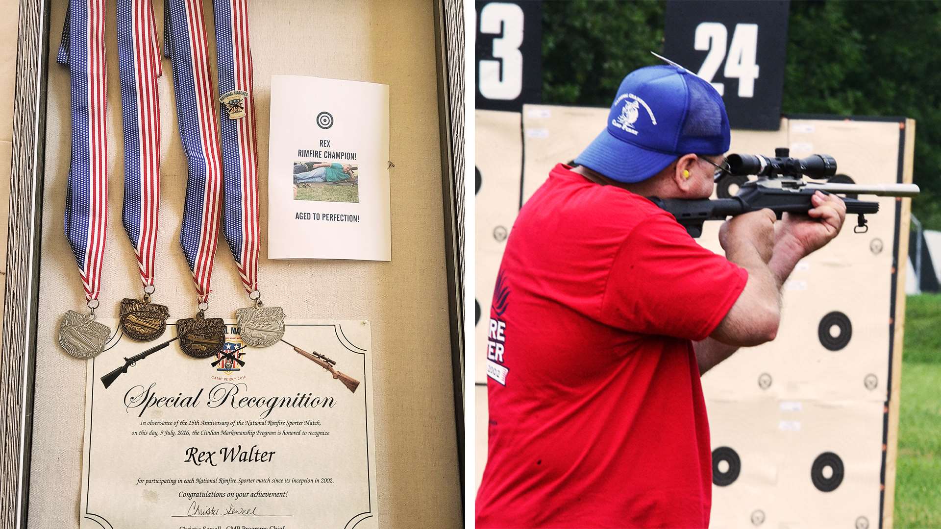 Rex Walter and rimfire medals