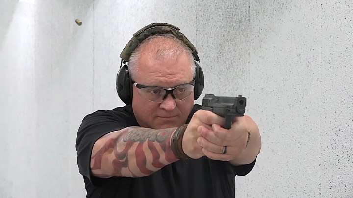 Follow-through in pistol shooting