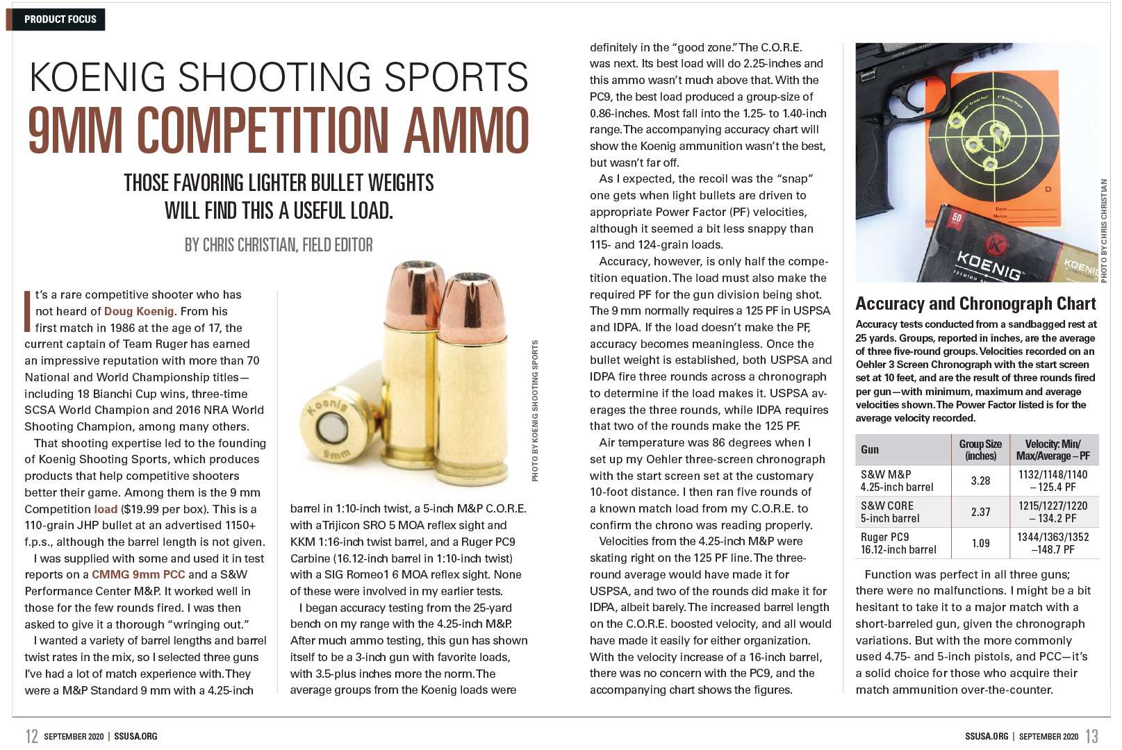 Koenig 9mm Competition Ammunition Review