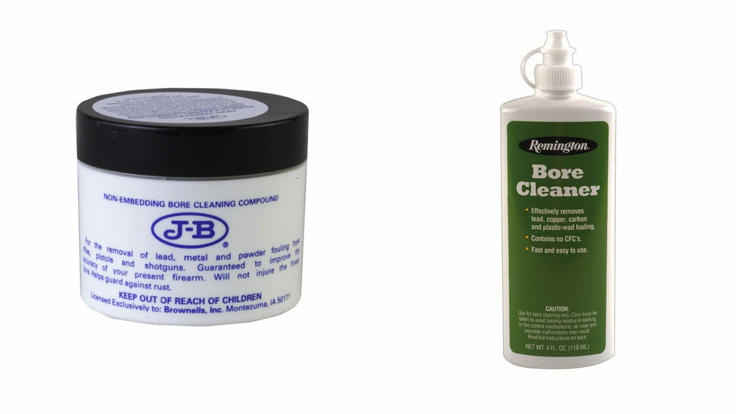 Bore cleaners from JB and Remington
