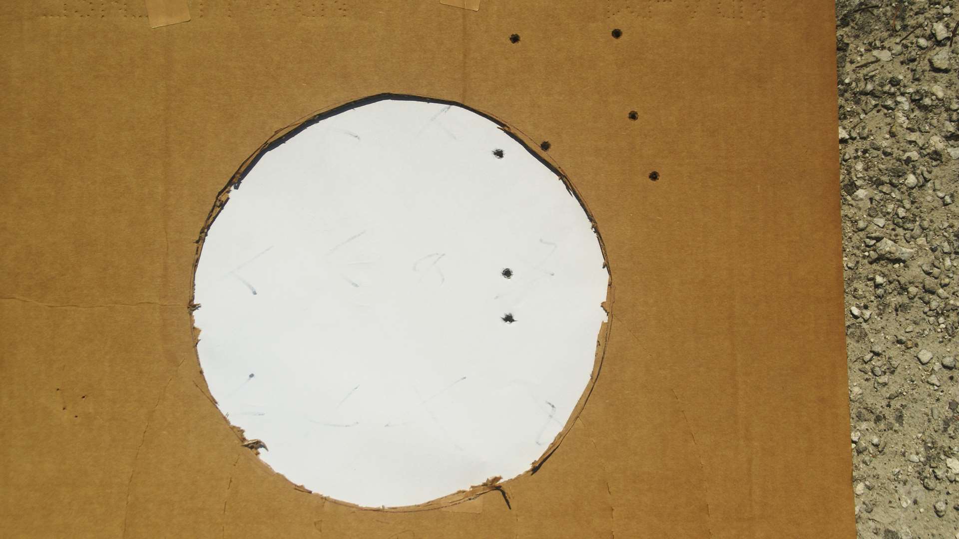 White cut-out target