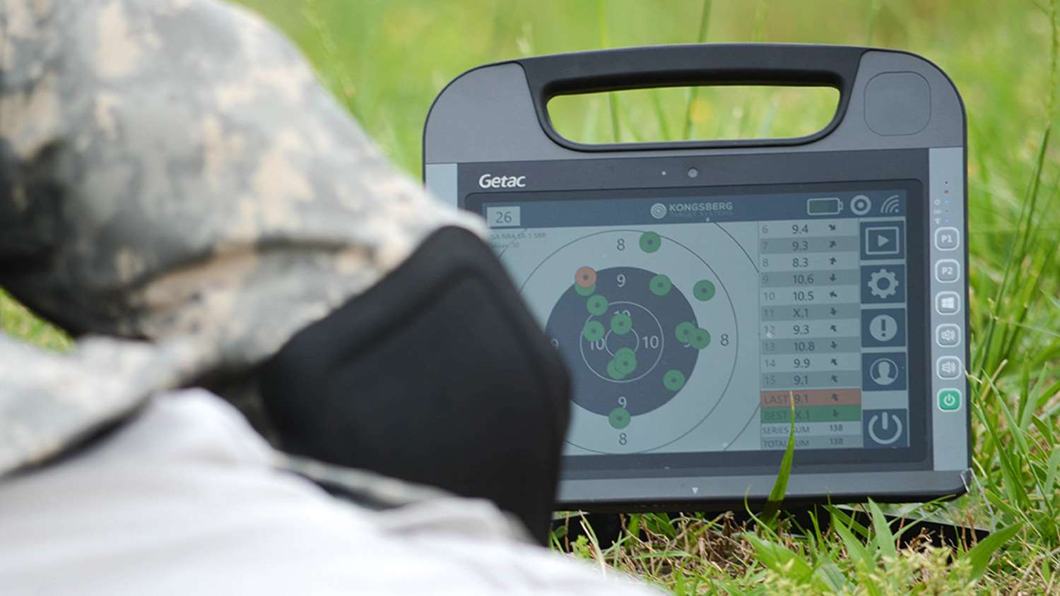 Portable e-target monitor