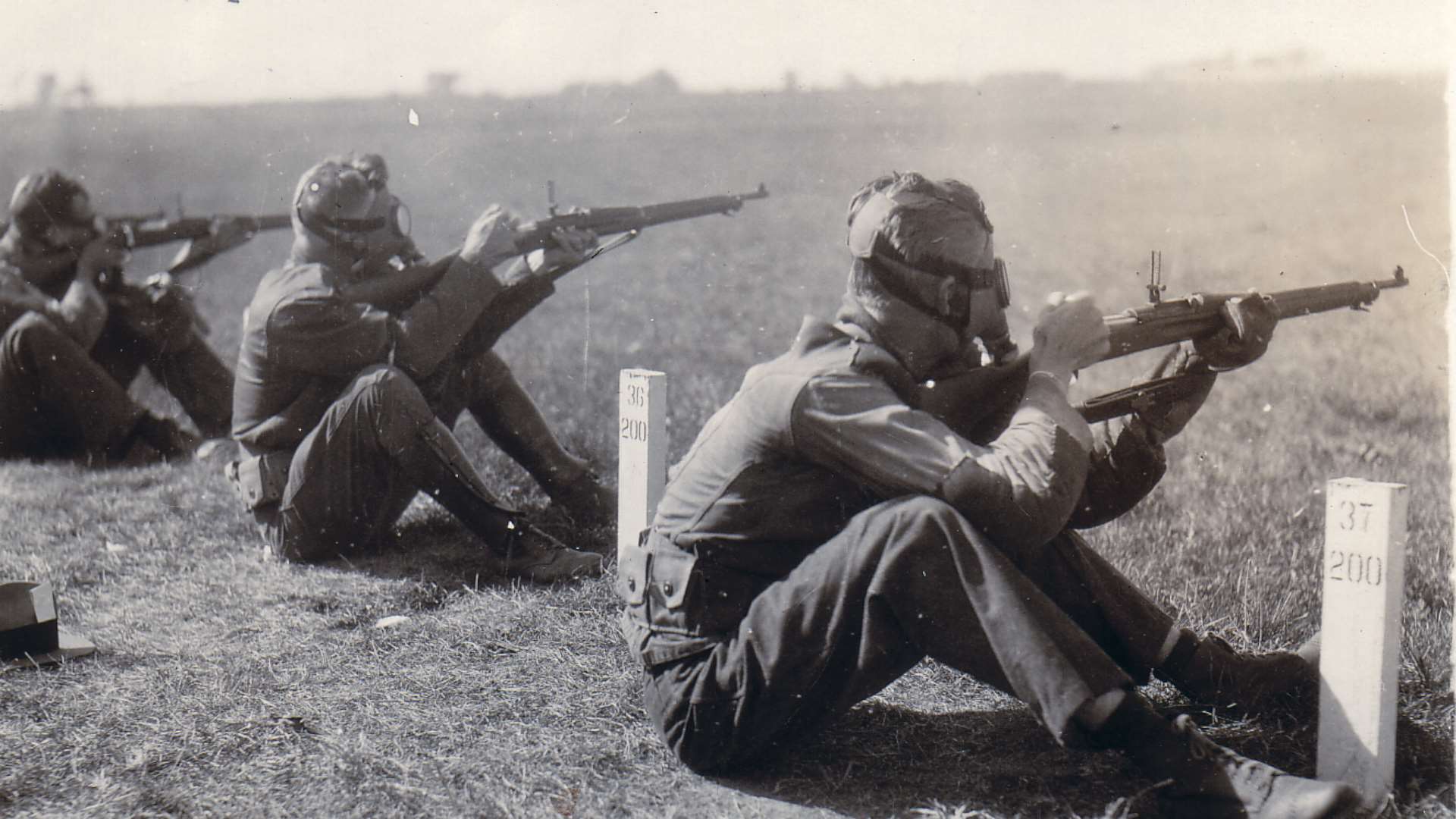 1927 SAFS gas mask training