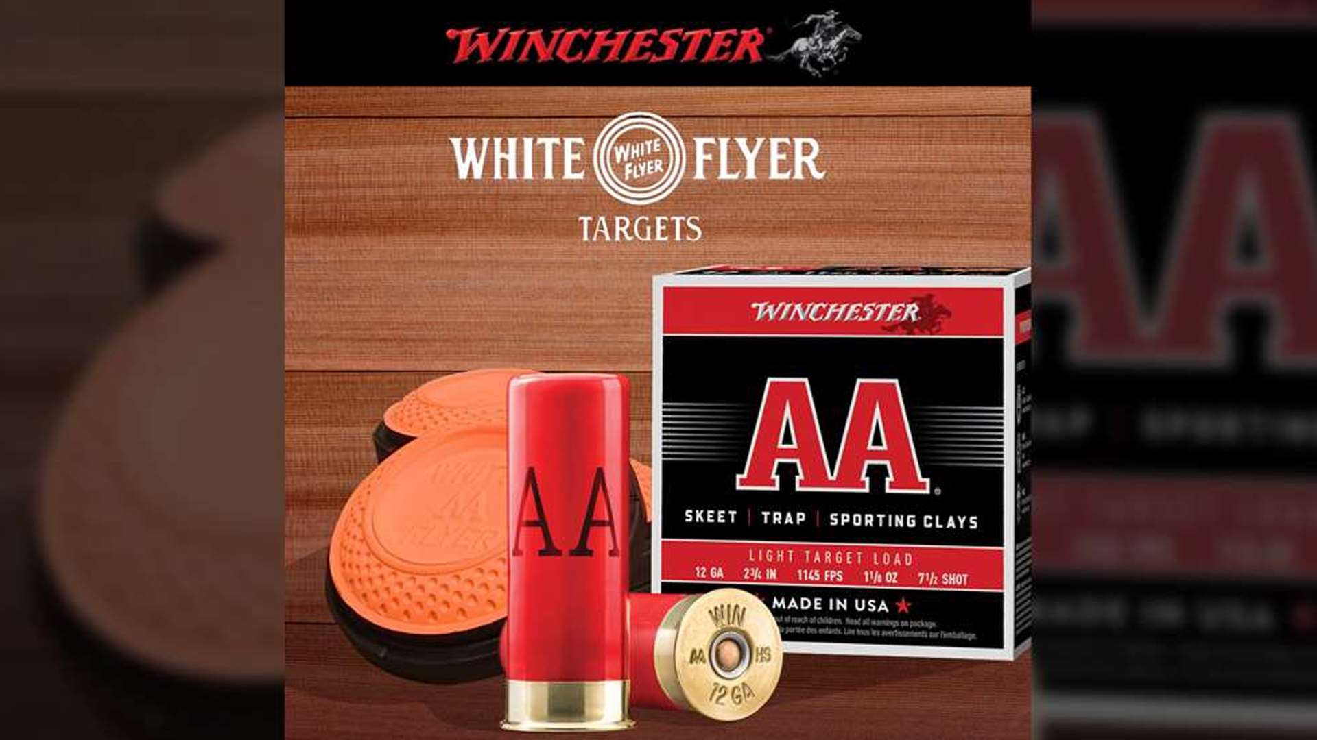 Winchester AA shotshells and White Flyer targets