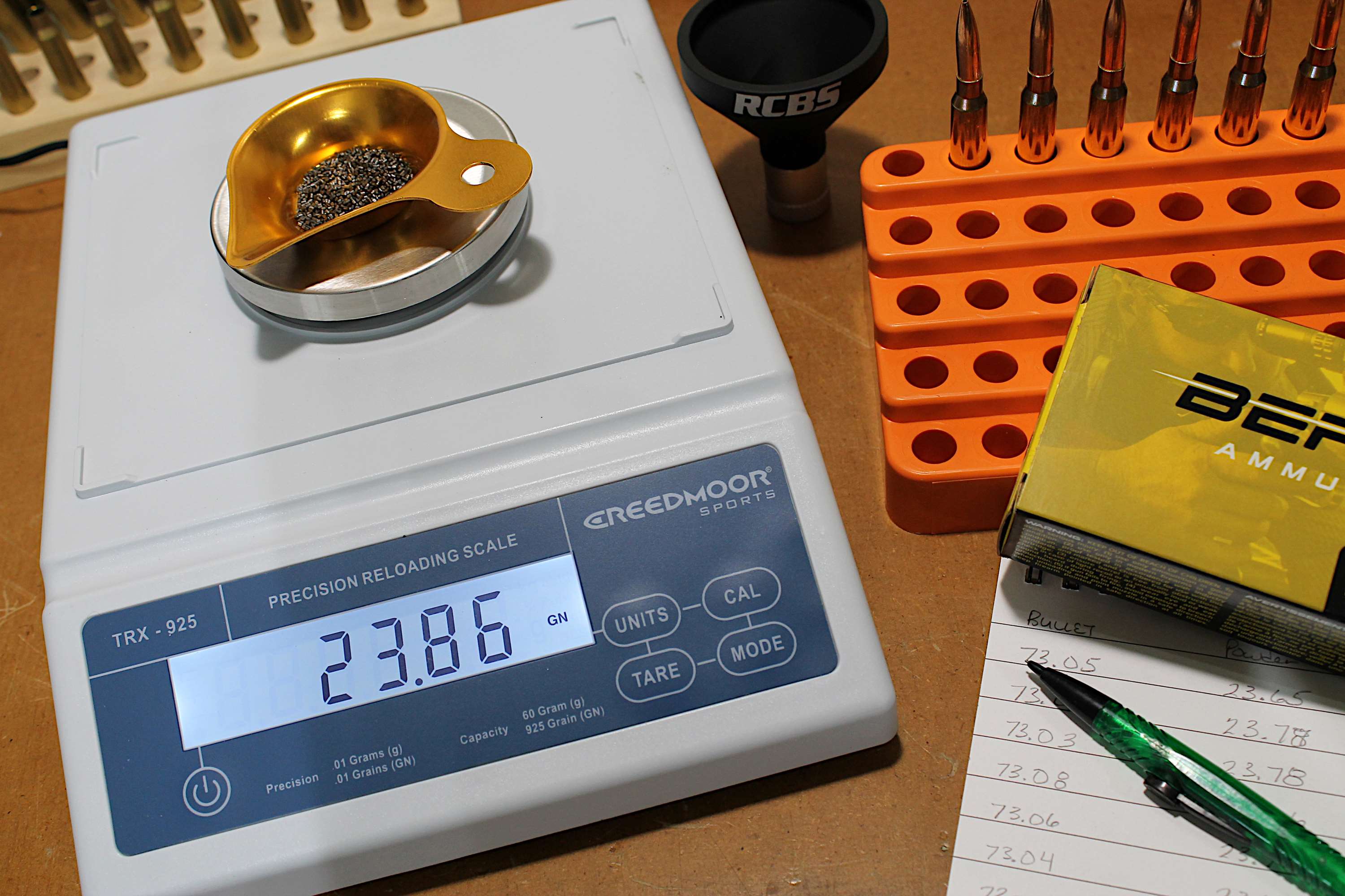 Measuring powder charges