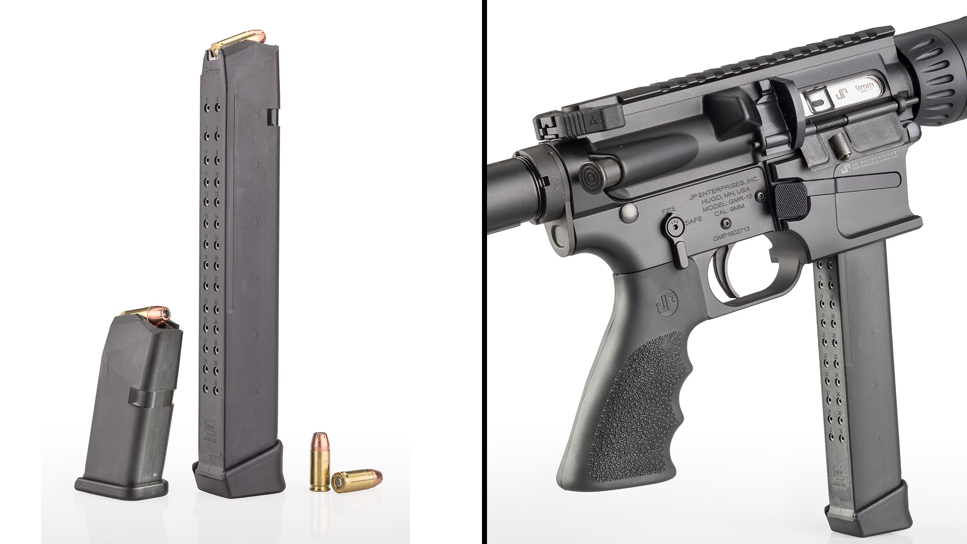 JP GMR-15 and Glock magazines