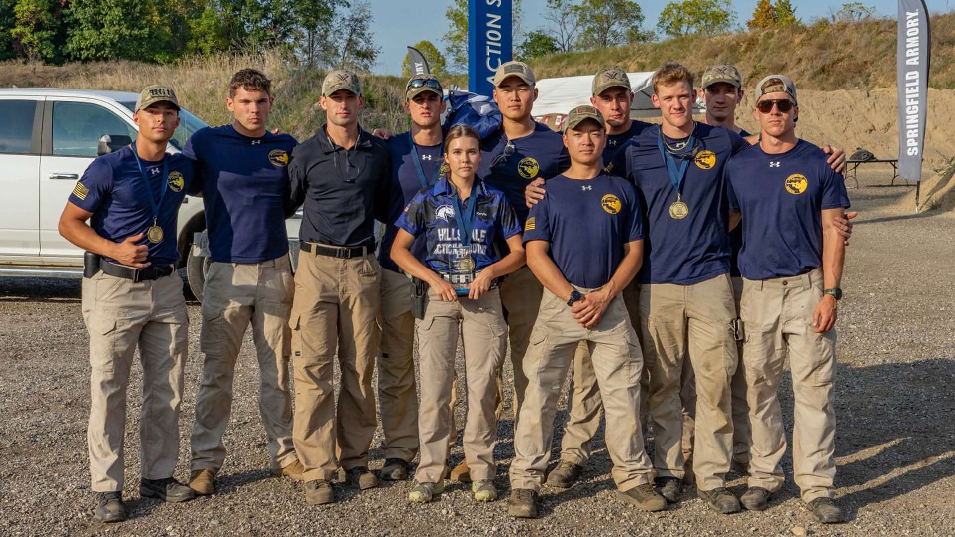 Kayla Mullin with the U.S. Naval Academy Combat Arms Team