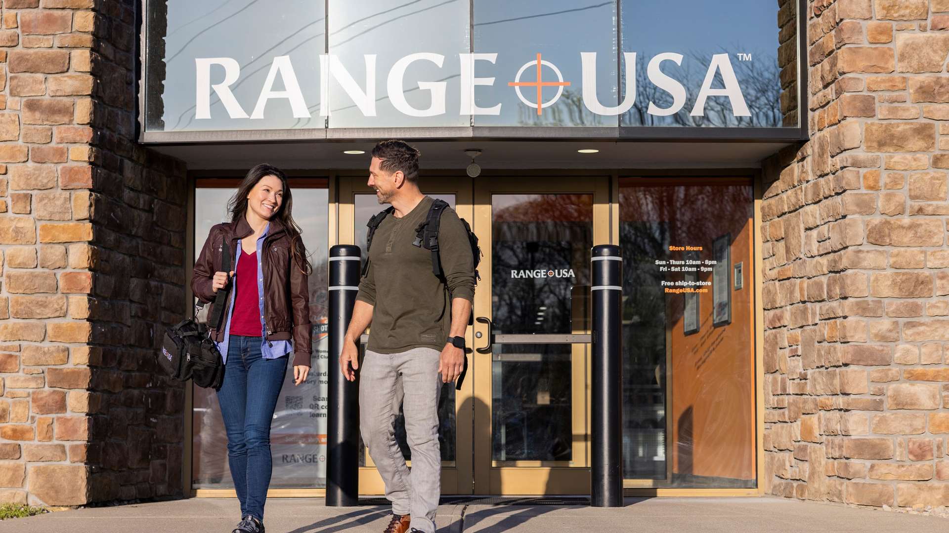 Range USA customers exiting a location