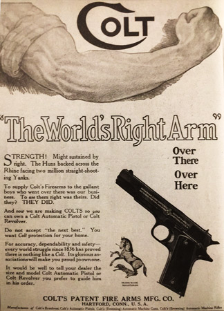 Vintage Colt advertisement, early 20th century