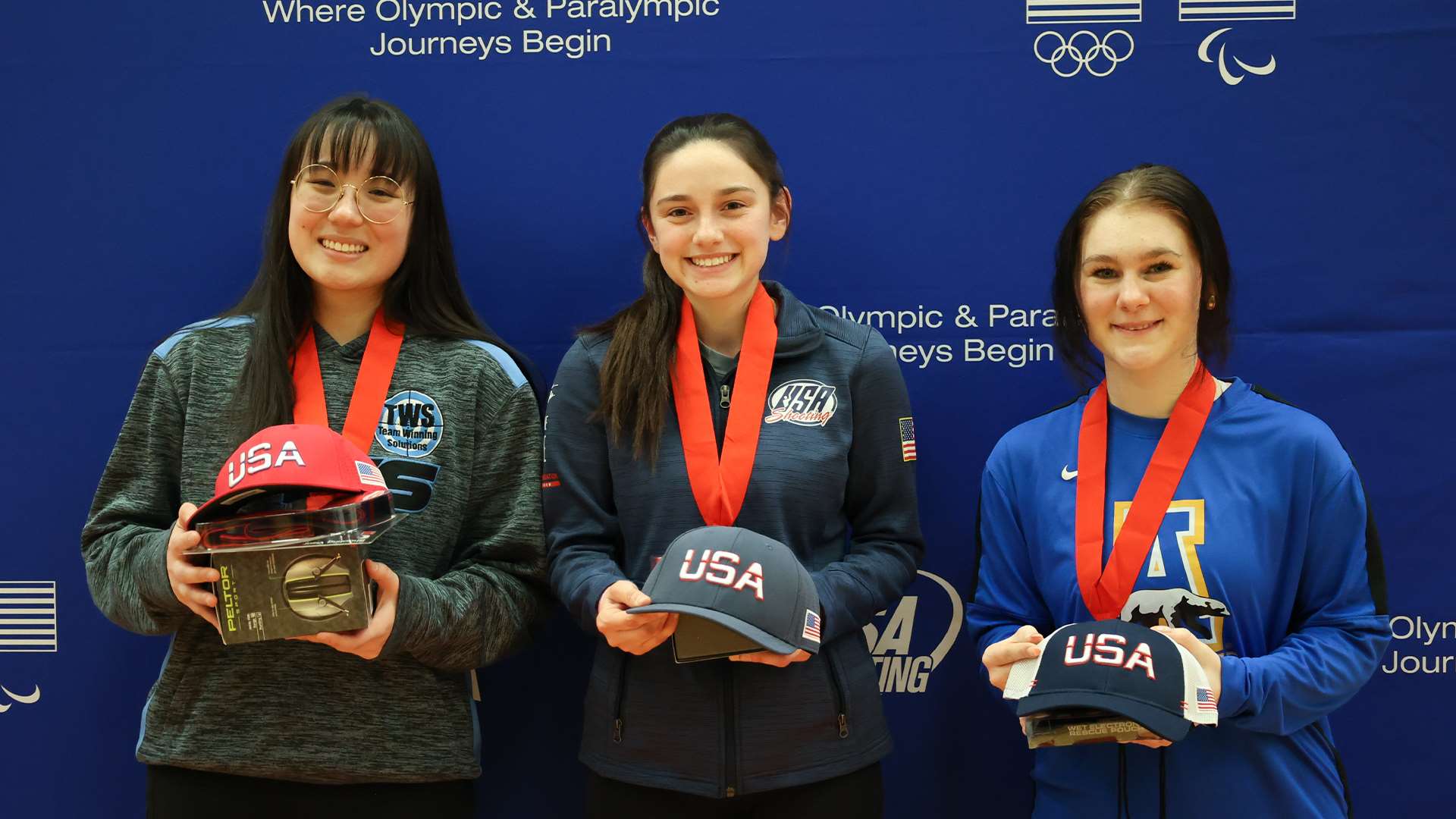 Air rifle women&#x27;s podium