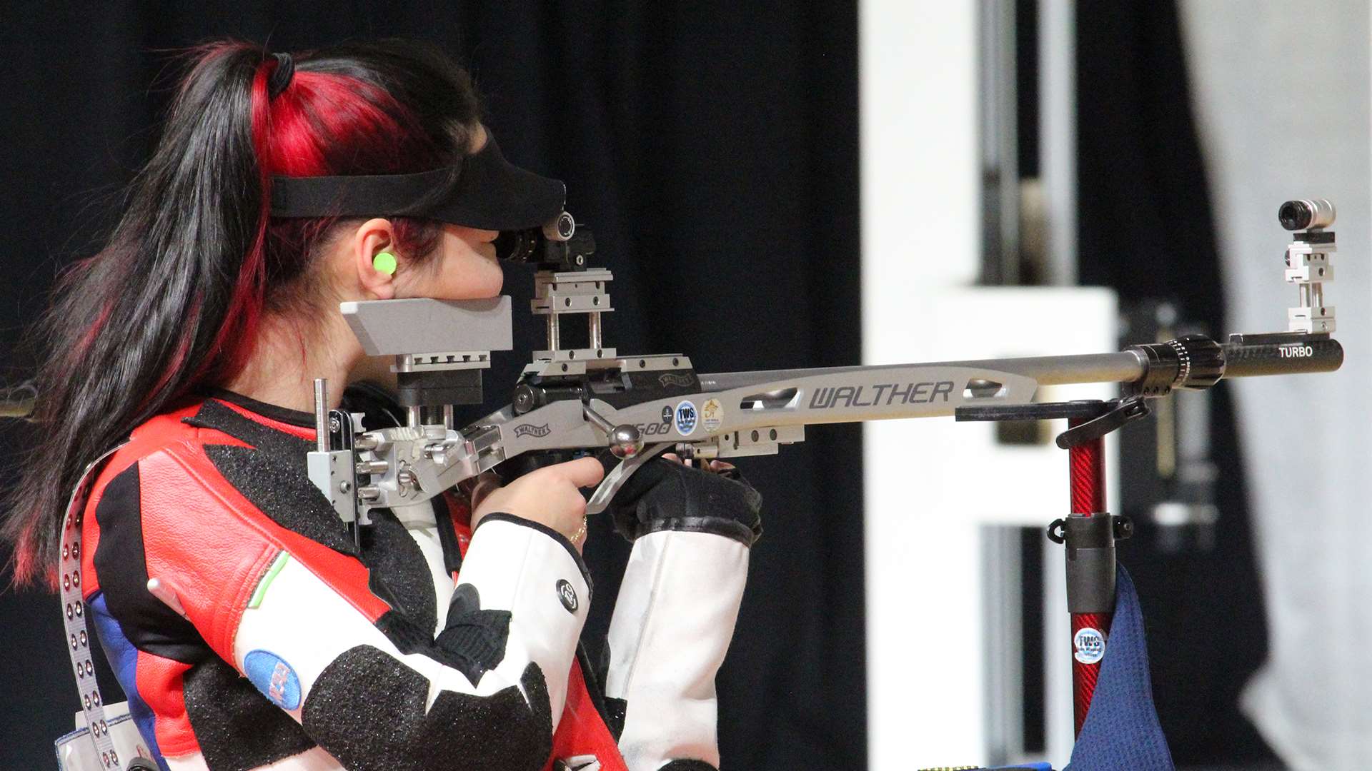 Ole Miss rifle's Gracie Dinh competing in the 2026 NCAA rifle championship smallbore final at Ohio State