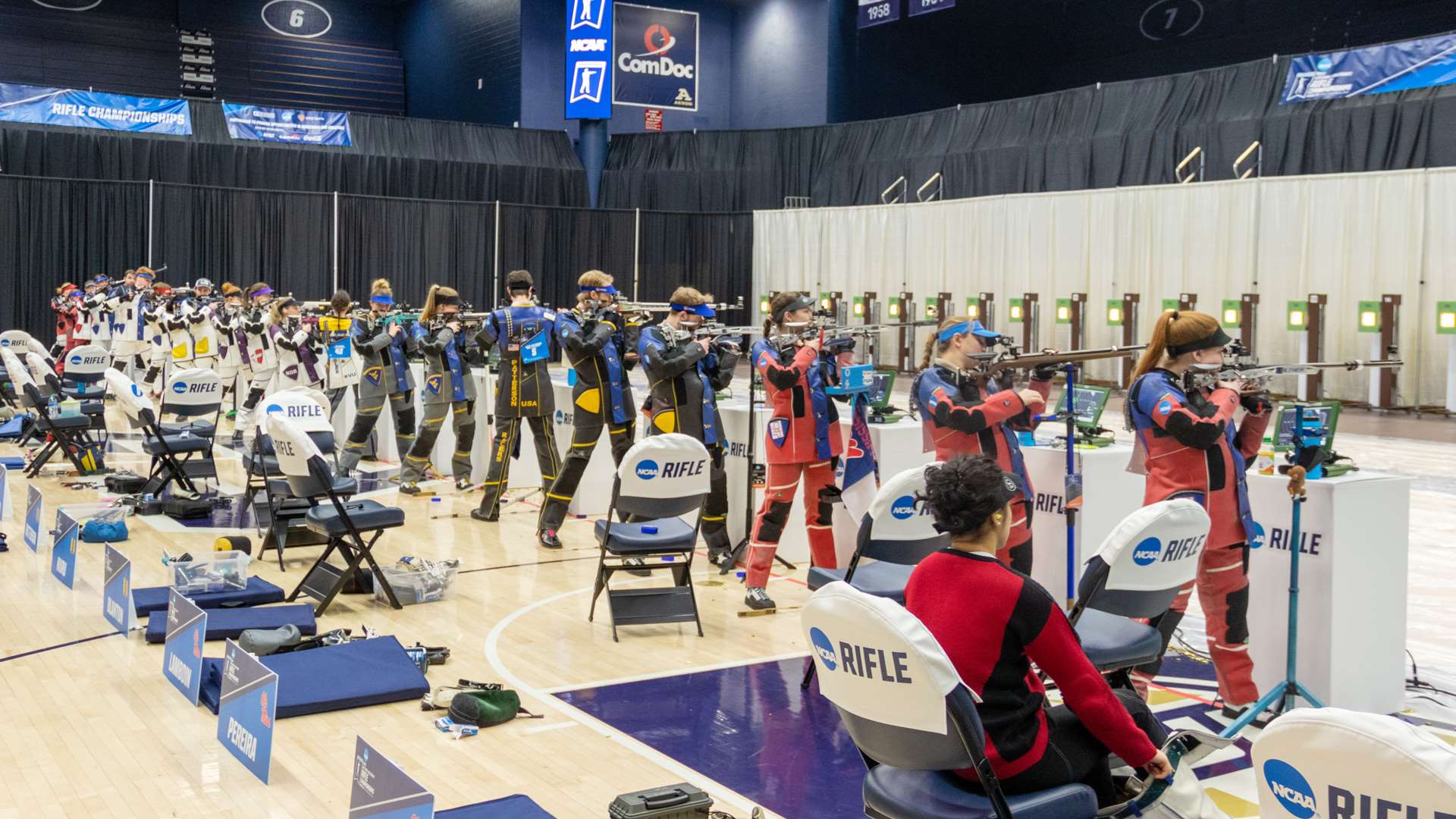 NCAA smallbore rifle competitors