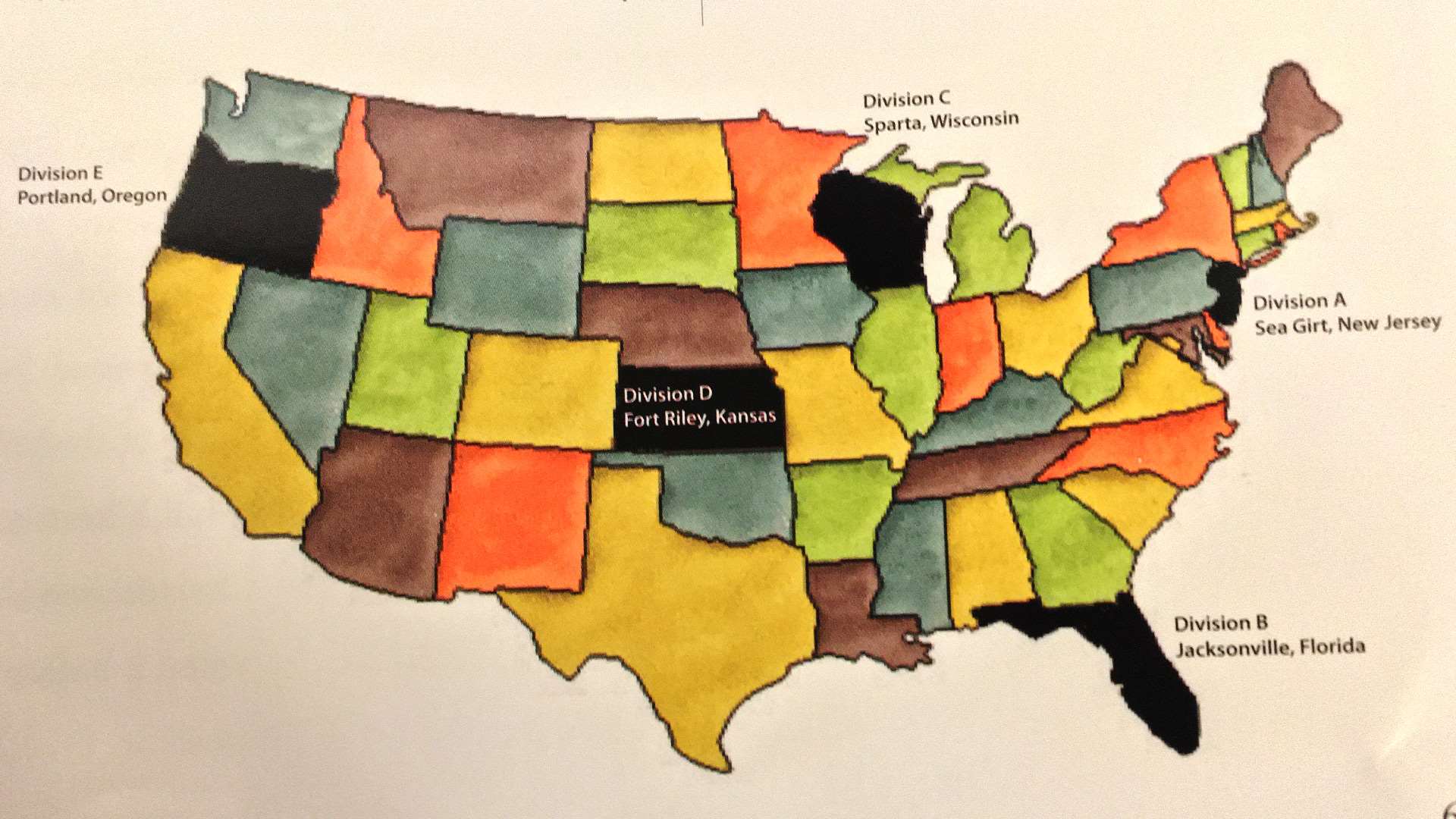 1914 NRA National Divisional Matches locations