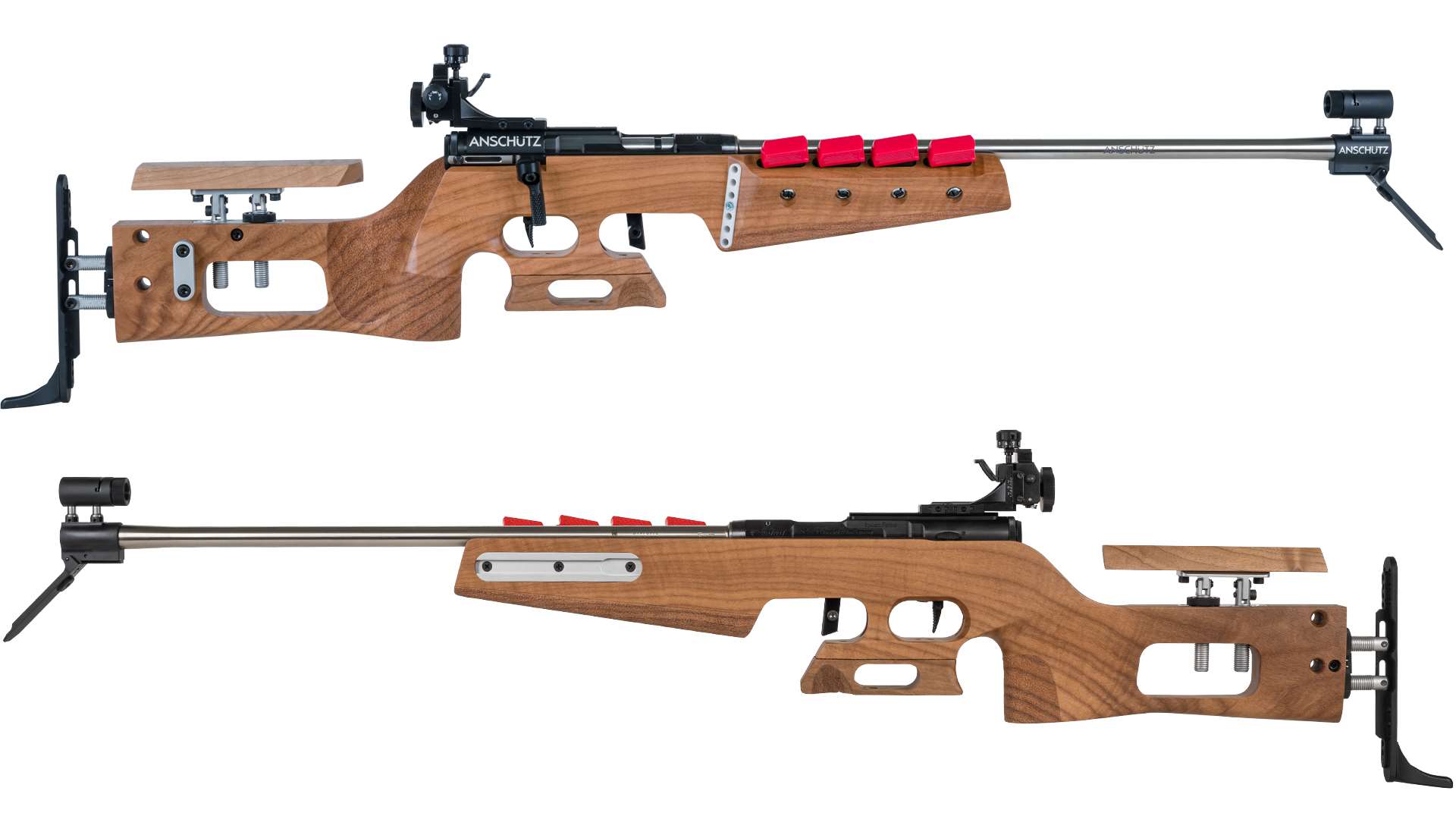 Anschutz 1827 F Comfort biathlon rifle right and left side views