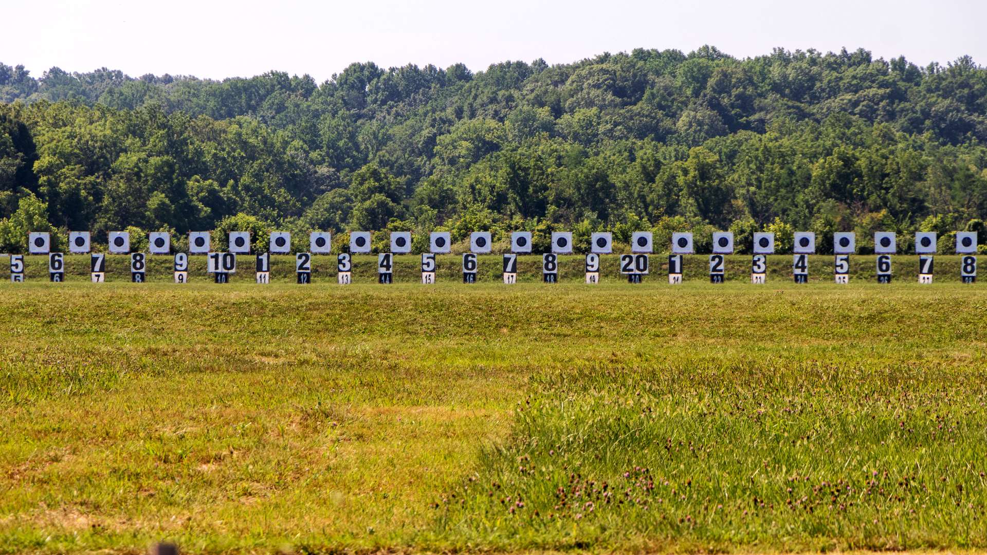 Camp Atterbury range six with e-targets