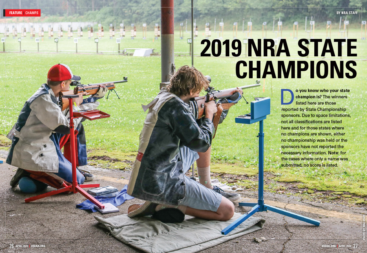 2019 NRA State Champions listed in Shooting Sports USA