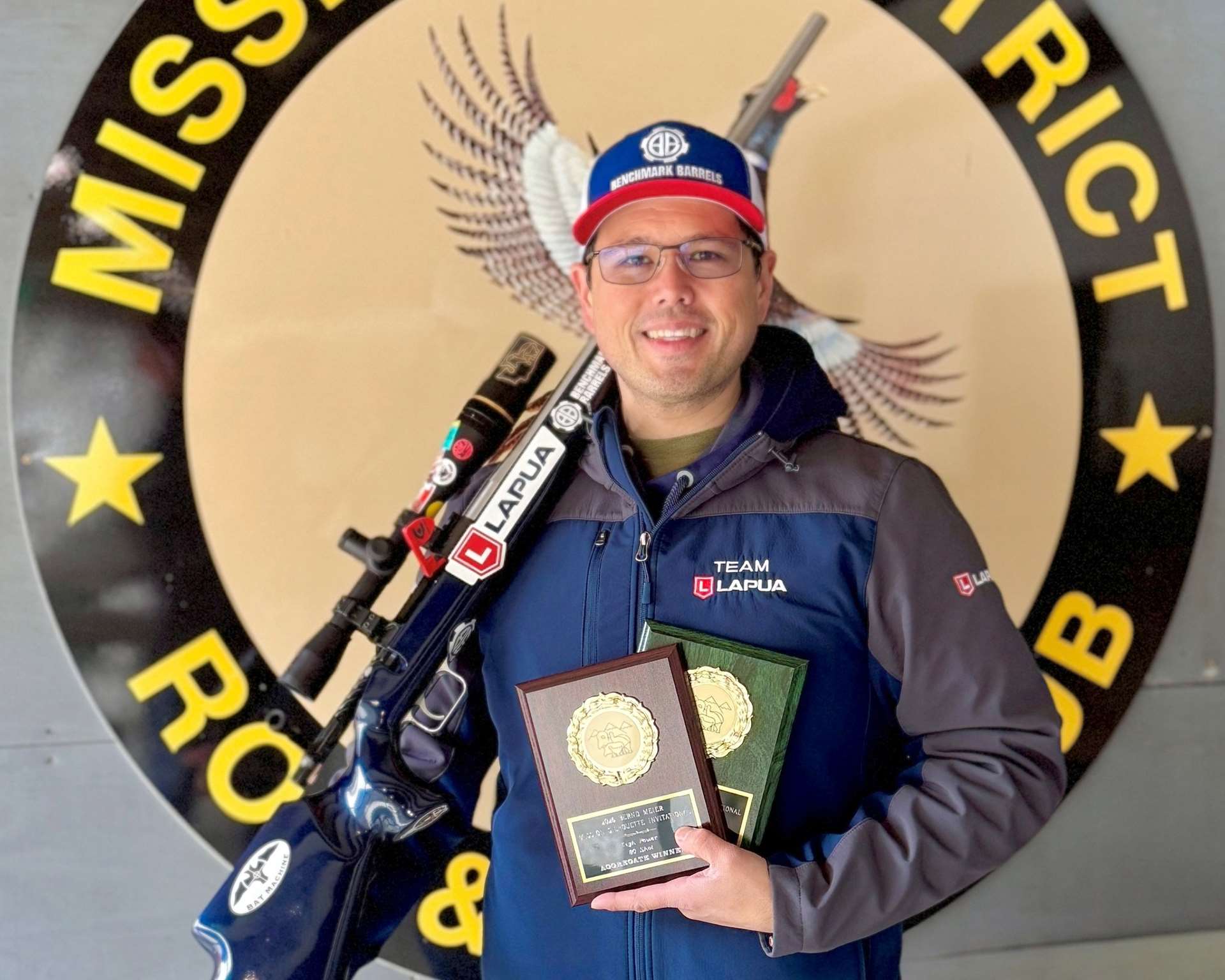 Erich Mietenkorte at the 2026 Bernd Meier Silhouette Championship awards ceremony in B.C.